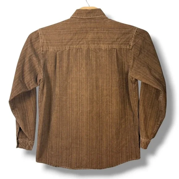 REI Button Down Shirt Mens M Brown Corduroy Long Sleeve Pocket Outdoor - Picture 3 of 10